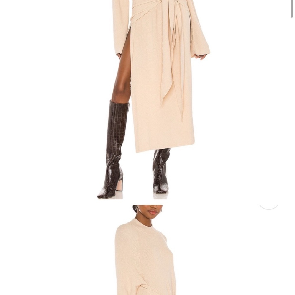 Sndys revolve Elegant Cream Knit Dress